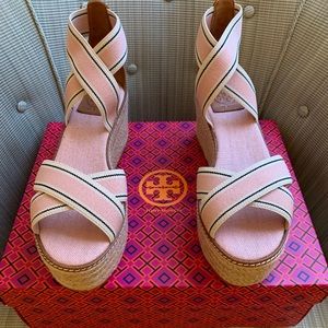 SOLD TORY BURCH Frieda Wedge Espadrille Sz 8 NEW